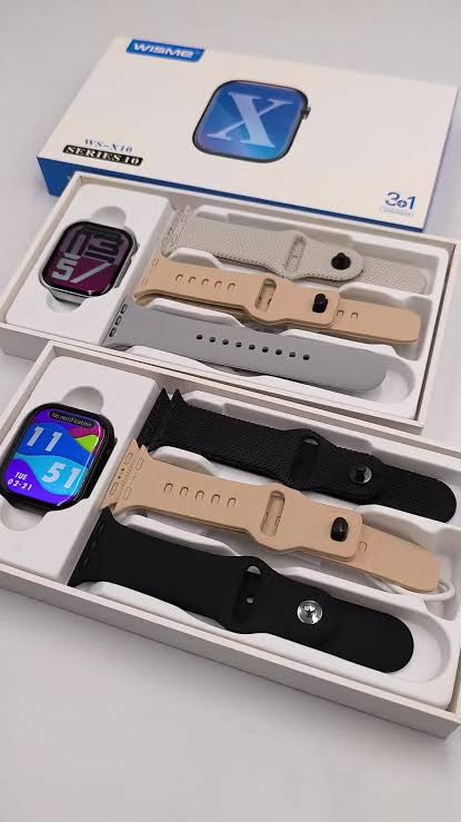 WISME WS X10 SERIES 10 SMARTWATCH WITH 3 IN 1 STRAPS