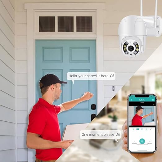 1080P Security Camera Outdoo with Color Night Vision,