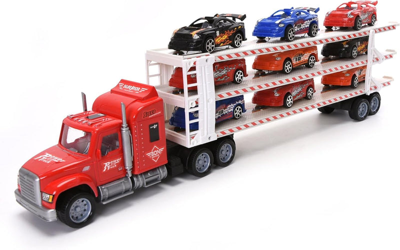 Truck with 9PCS Racing Cars Little